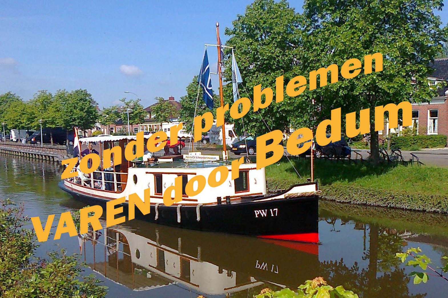 Zonder problemen varen door Bedum